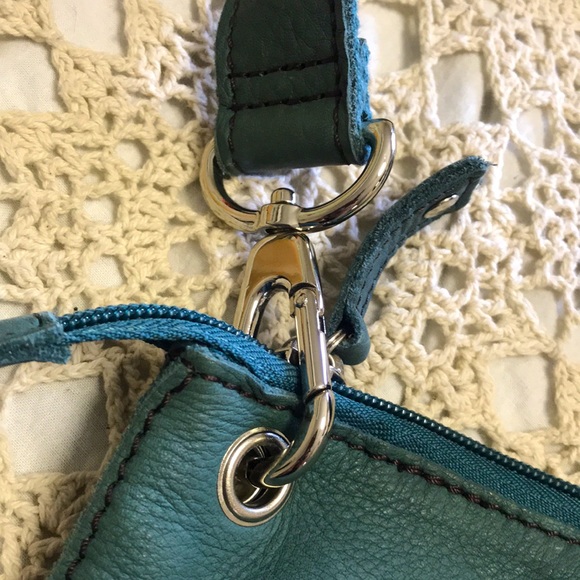 Soft Teal Fossil Crossbody Bag - Picture 5 of 11